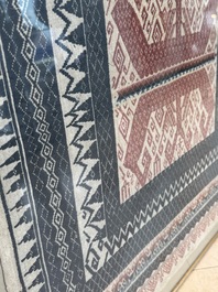 An Indonesian ceremonial 'Tampan' textile, Sumatra, Lampung, late 19/20th C.
