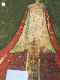 Korean school: 'Portrait of an Emperor', ink and colour on paper, Joseon, 18th C.