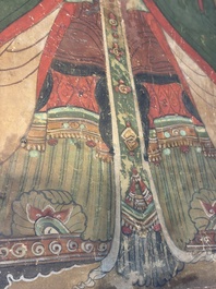 Korean school: 'Portrait of an Emperor', ink and colour on paper, Joseon, 18th C.