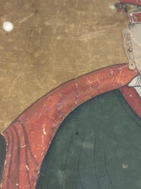Korean school: 'Portrait of an Emperor', ink and colour on paper, Joseon, 18th C.