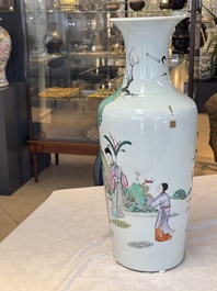 A Chinese famille rose 'Magu' vase, Qianlong mark, 19th C.