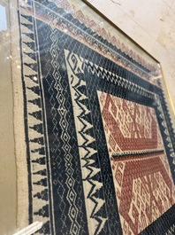 An Indonesian ceremonial 'Tampan' textile, Sumatra, Lampung, late 19/20th C.