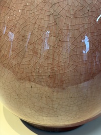 A Chinese copper-red-glazed bottle vase, 18/19th C.