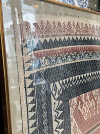 An Indonesian ceremonial 'Tampan' textile, Sumatra, Lampung, late 19/20th C.