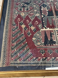 An Indonesian ceremonial 'Tampan' textile, Sumatra, Lampung, late 19/20th C.