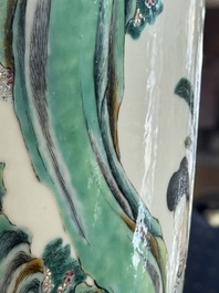 A Chinese famille rose 'Magu' vase, Qianlong mark, 19th C.