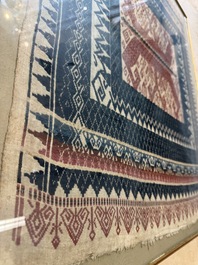 An Indonesian ceremonial 'Tampan' textile, Sumatra, Lampung, late 19/20th C.