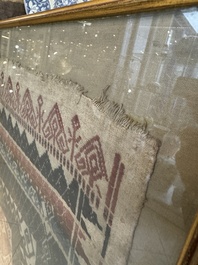 An Indonesian ceremonial 'Tampan' textile, Sumatra, Lampung, late 19/20th C.