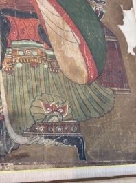 Korean school: 'Portrait of an Emperor', ink and colour on paper, Joseon, 18th C.