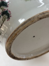 A Chinese famille rose 'Meng Mu San Qian 孟母三遷' and 'Antiquities' vase, signed Ye Yichun 葉宜春, dated 1923