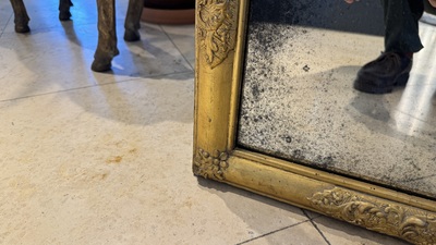 A French Louis XIV gilt-wood mirror, early 18th C.
