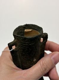 A Chinese archaic bronze fitting and a spearhead, Western Zhou