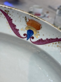 A Chinese polychrome and gilt-decorated armorial dish with the arms of McMahon, Jiaqing, ca. 1810
