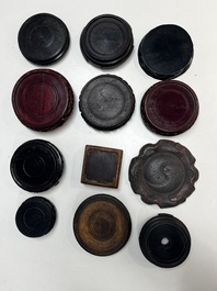 A collection of 111 Chinese wooden stands, 19/20th C.