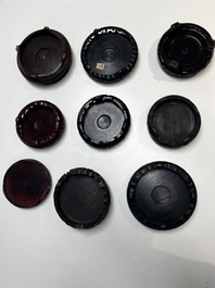 A collection of 111 Chinese wooden stands, 19/20th C.