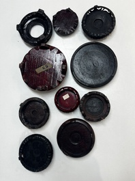 A collection of 111 Chinese wooden stands, 19/20th C.