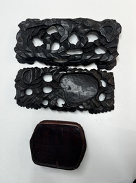 A collection of 25 Chinese wooden stands, 19/20th C.