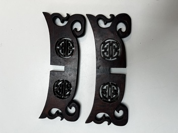 A collection of 25 Chinese wooden stands, 19/20th C.
