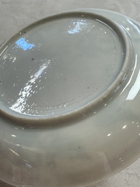 Four Chinese famille rose cups and saucers, Yongzheng/Qianlong