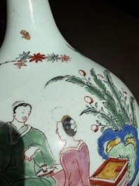 A very fine Dutch-decorated Japanese Arita bottle, Edo, 17th C.