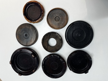 A collection of 75 Chinese wooden stands, 19/20th C.