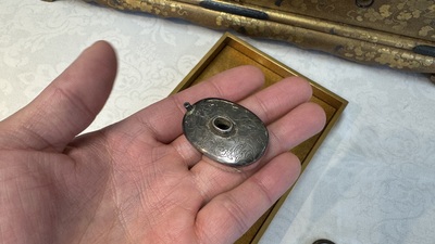 A very fine Japanese hiramaki-e on nashiji lacquer suzuribako, Edo, 18th C.