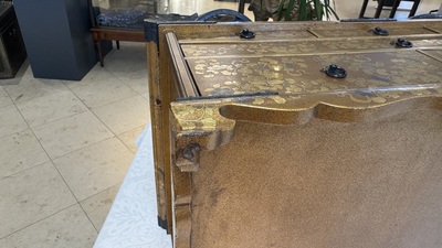 A very fine Japanese hiramaki-e on nashiji lacquer suzuribako, Edo, 18th C.