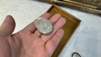 A very fine Japanese hiramaki-e on nashiji lacquer suzuribako, Edo, 18th C.