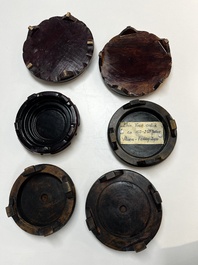A collection of 75 Chinese wooden stands, 19/20th C.