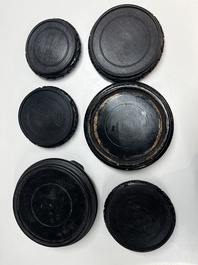 A collection of 80 Chinese wooden stands, 19/20th C.