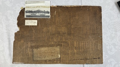 Kawahara Keiga 川原慶賀 (Japan, 1786-1860): 'Two Dutch Vessels Anchored off Deshima Harbour', gouache on silk, seal mark, 19th C.