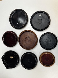 A collection of 80 Chinese wooden stands, 19/20th C.