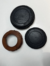 A collection of 40 mainly Chinese wooden stands, 19/20th C.