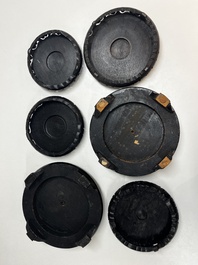 A collection of 80 Chinese wooden stands, 19/20th C.