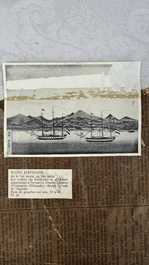 Kawahara Keiga 川原慶賀 (Japan, 1786-1860): 'Two Dutch Vessels Anchored off Deshima Harbour', gouache on silk, seal mark, 19th C.