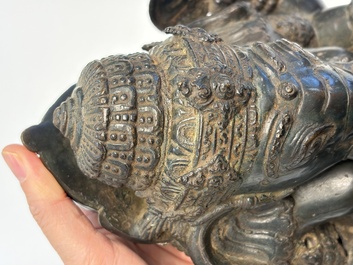 A bronze sculpture of Ganesh, 20th C.