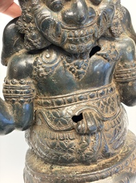 A bronze sculpture of Ganesh, 20th C.