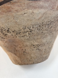 A Chinese painted pottery jar with geometric design, Neolithic period, Majiayao culture, 3rd millennium B.C.