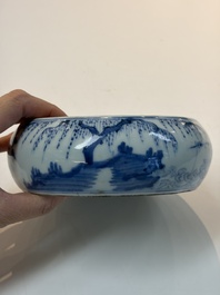 A varied group of 15 Chinese blue and white wares, 18th C. and later
