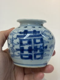 A varied group of 15 Chinese blue and white wares, 18th C. and later