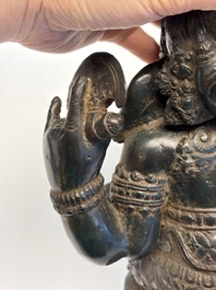 A bronze sculpture of Ganesh, 20th C.