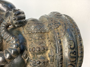 A bronze sculpture of Ganesh, 20th C.