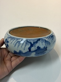 A varied group of 15 Chinese blue and white wares, 18th C. and later