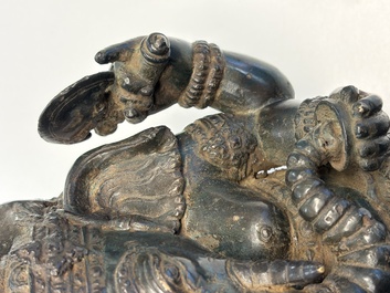 A bronze sculpture of Ganesh, 20th C.