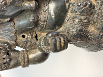 A bronze sculpture of Ganesh, 20th C.