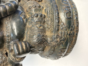 A bronze sculpture of Ganesh, 20th C.