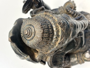 A bronze sculpture of Ganesh, 20th C.