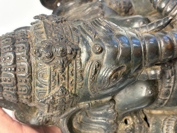 A bronze sculpture of Ganesh, 20th C.