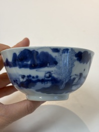 A varied group of 15 Chinese blue and white wares, 18th C. and later