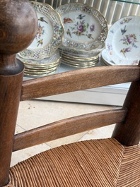 A pair of chairs in oak and straw, attributed to Charles Dudouyt, France, mid 20th C.